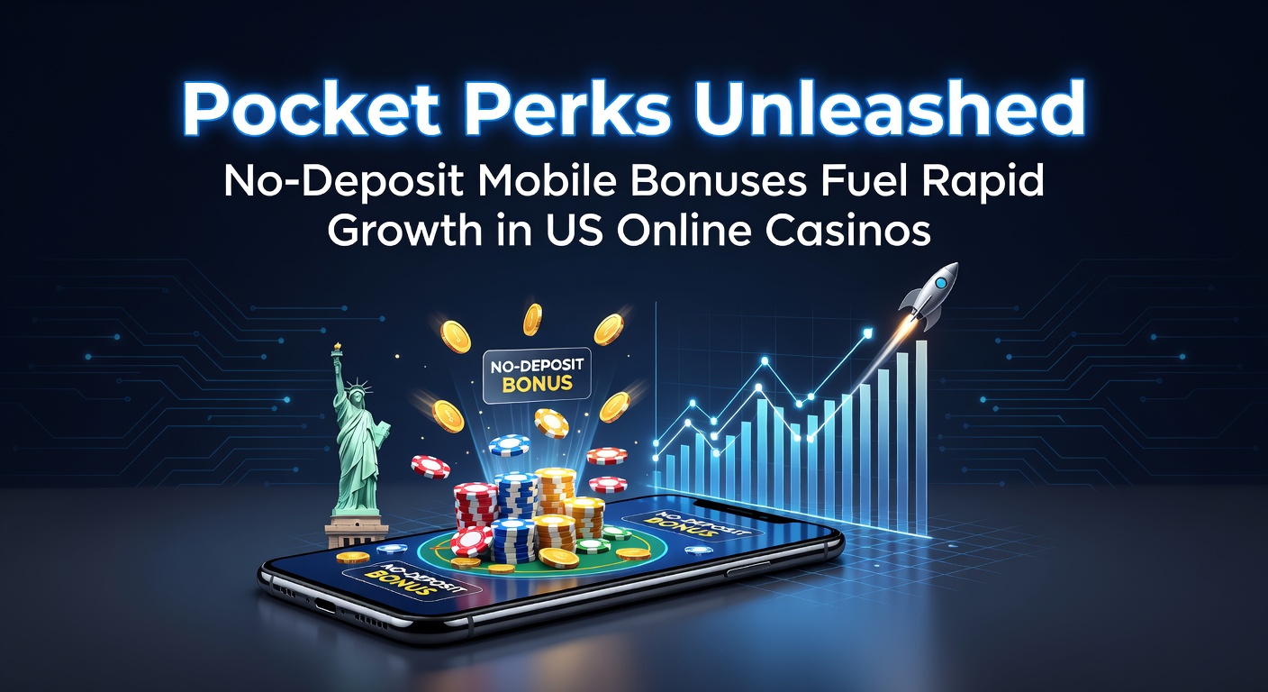 Smartphone displaying a vibrant mobile casino app with no-deposit bonus offer popping up on screen
