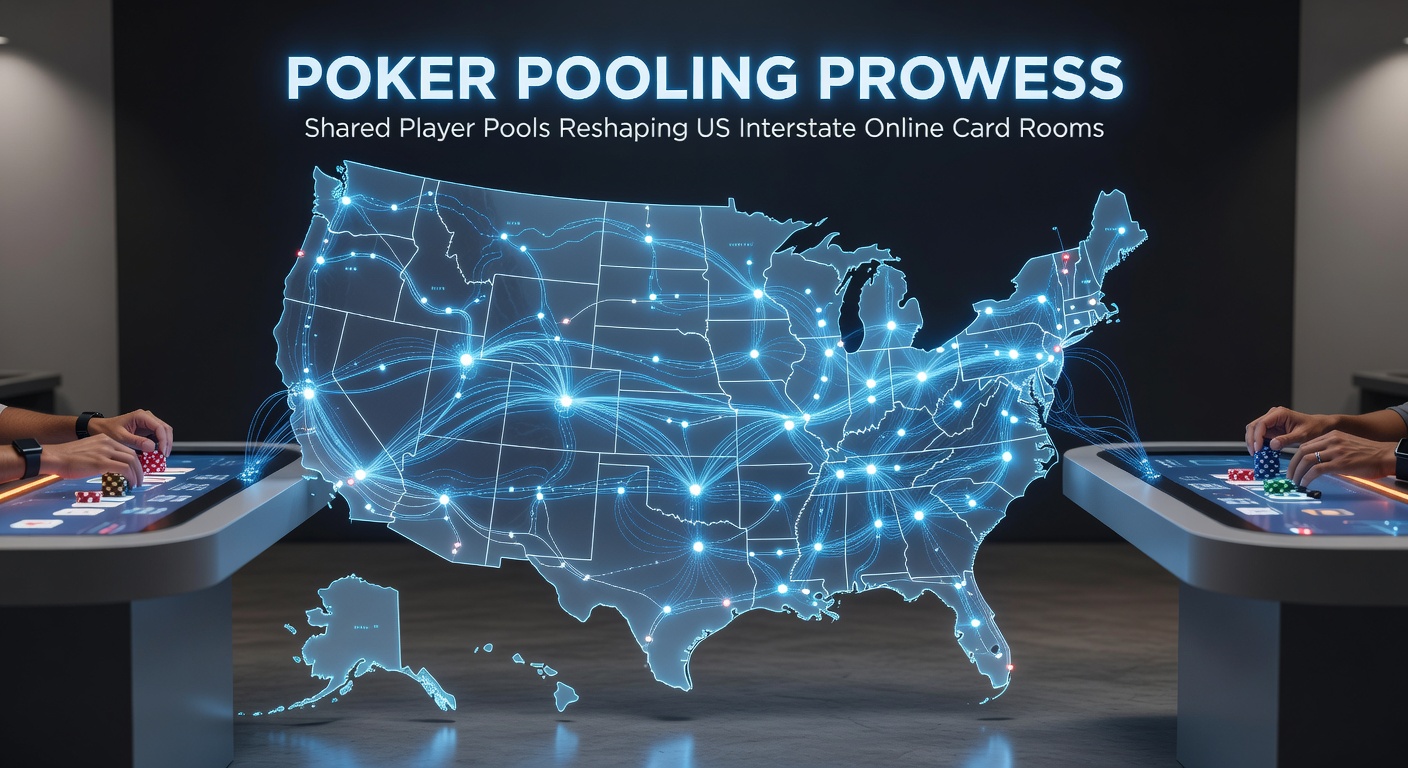 Graph showing explosive growth in shared poker liquidity, with lines for player counts and revenue across MSIGA states from 2018-2026