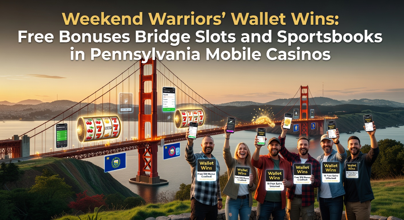 Mobile phone screen showing Pennsylvania casino app with weekend bonus promotions for slots and sports betting