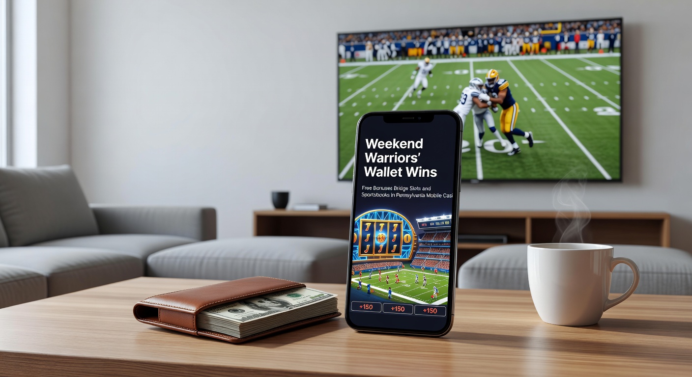 Illustration of a Pennsylvania map highlighting mobile casino apps with icons for slots, sportsbooks, and bonus rewards